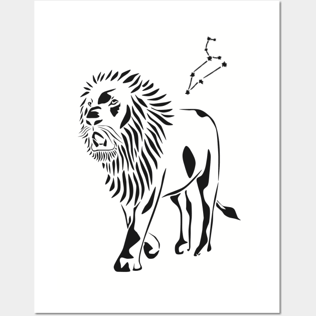 Lion zodiac sign Wall Art by ognjenraljic